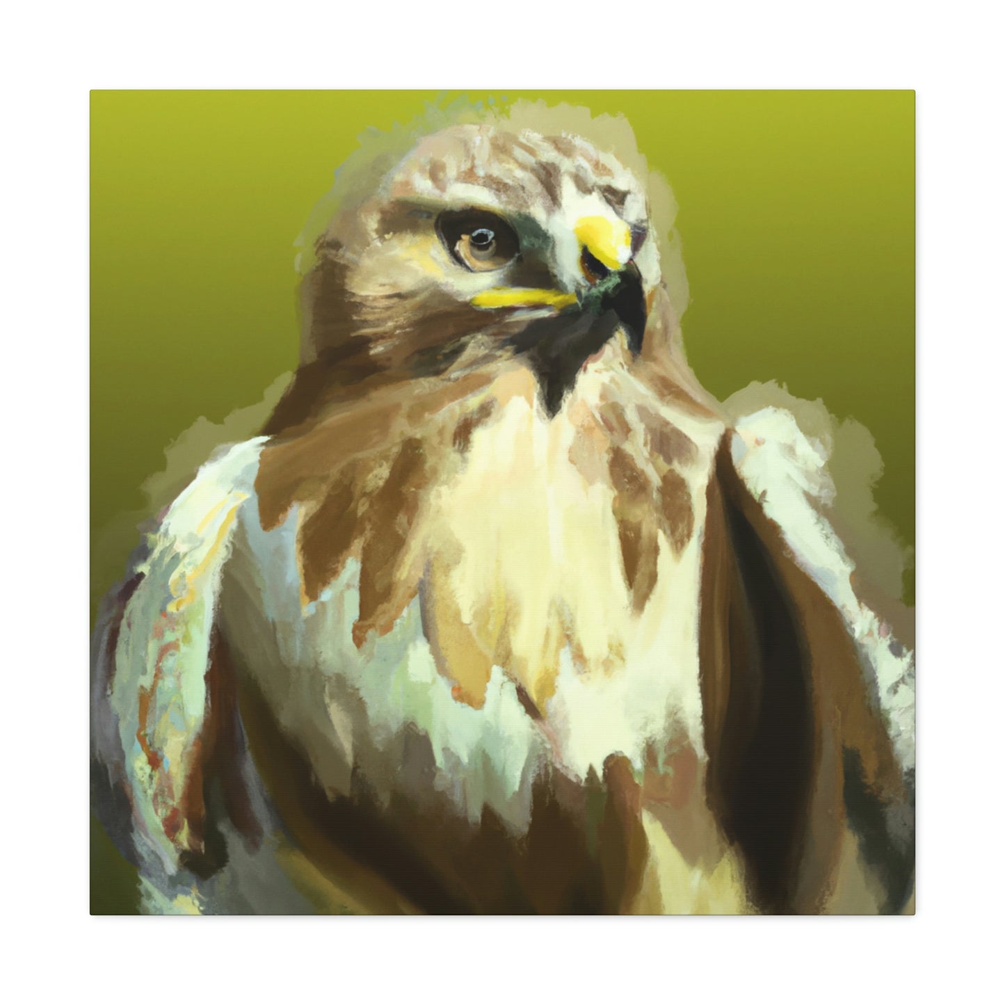 "Hawk in Flight Reflection" - Canvas