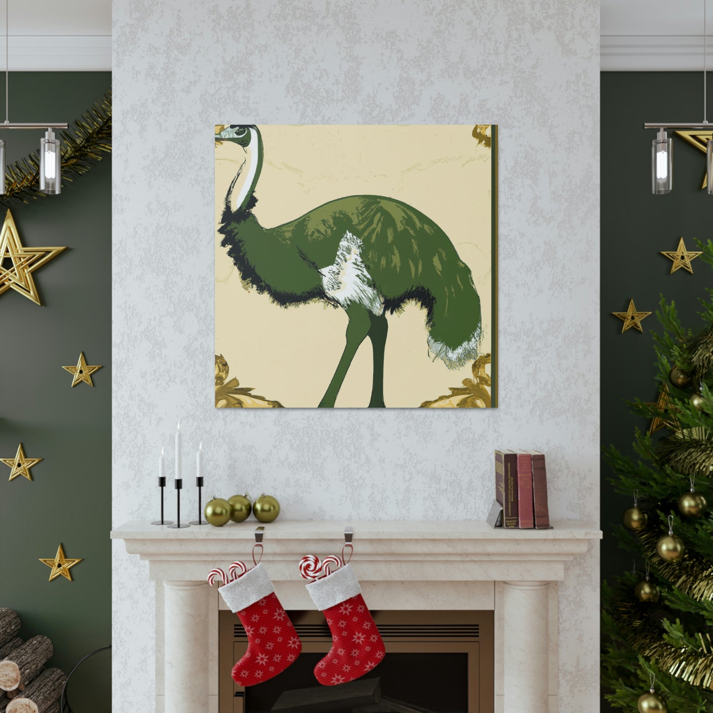 "Emu's Glittering Plumage" - Canvas