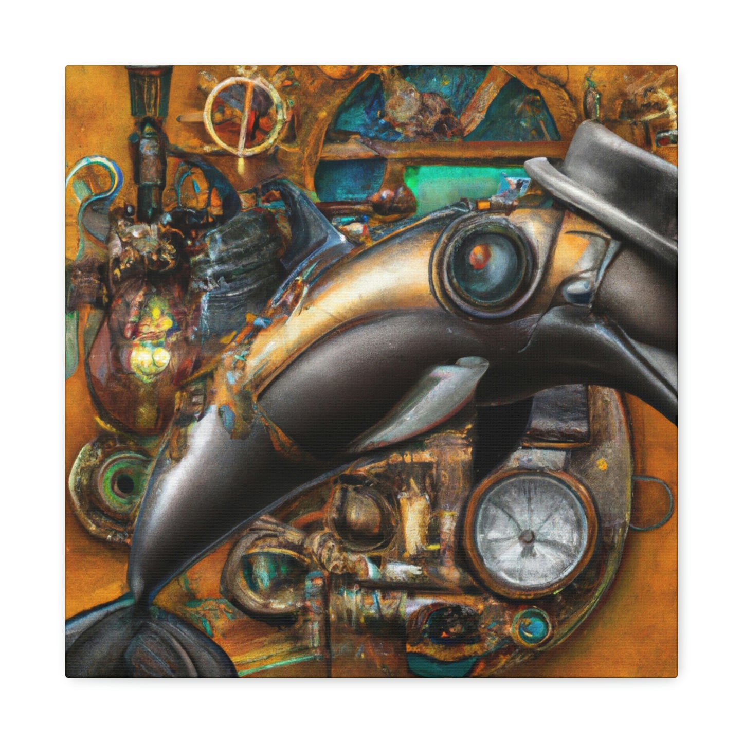 Dolphin Steampunk Ballet - Canvas