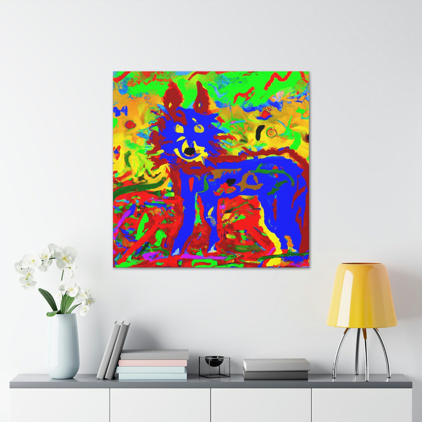 "Coyote Dance in Color" - Canvas