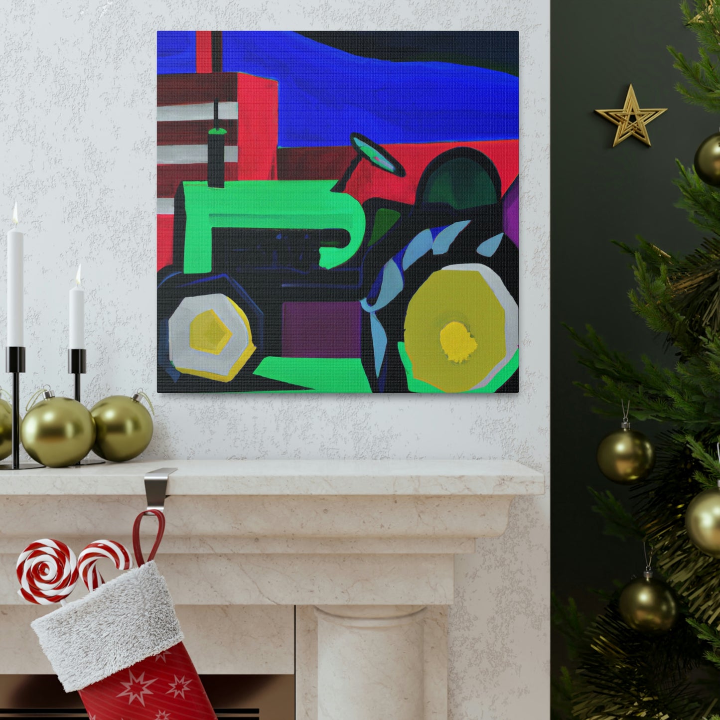 "Tractor Reimagined Deco" - Canvas