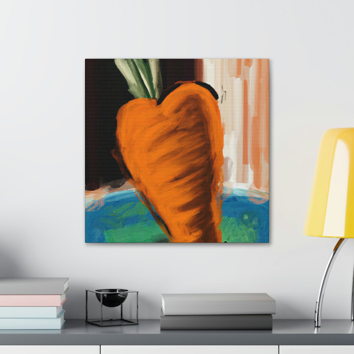 Carrot's Expressionist Glow - Canvas