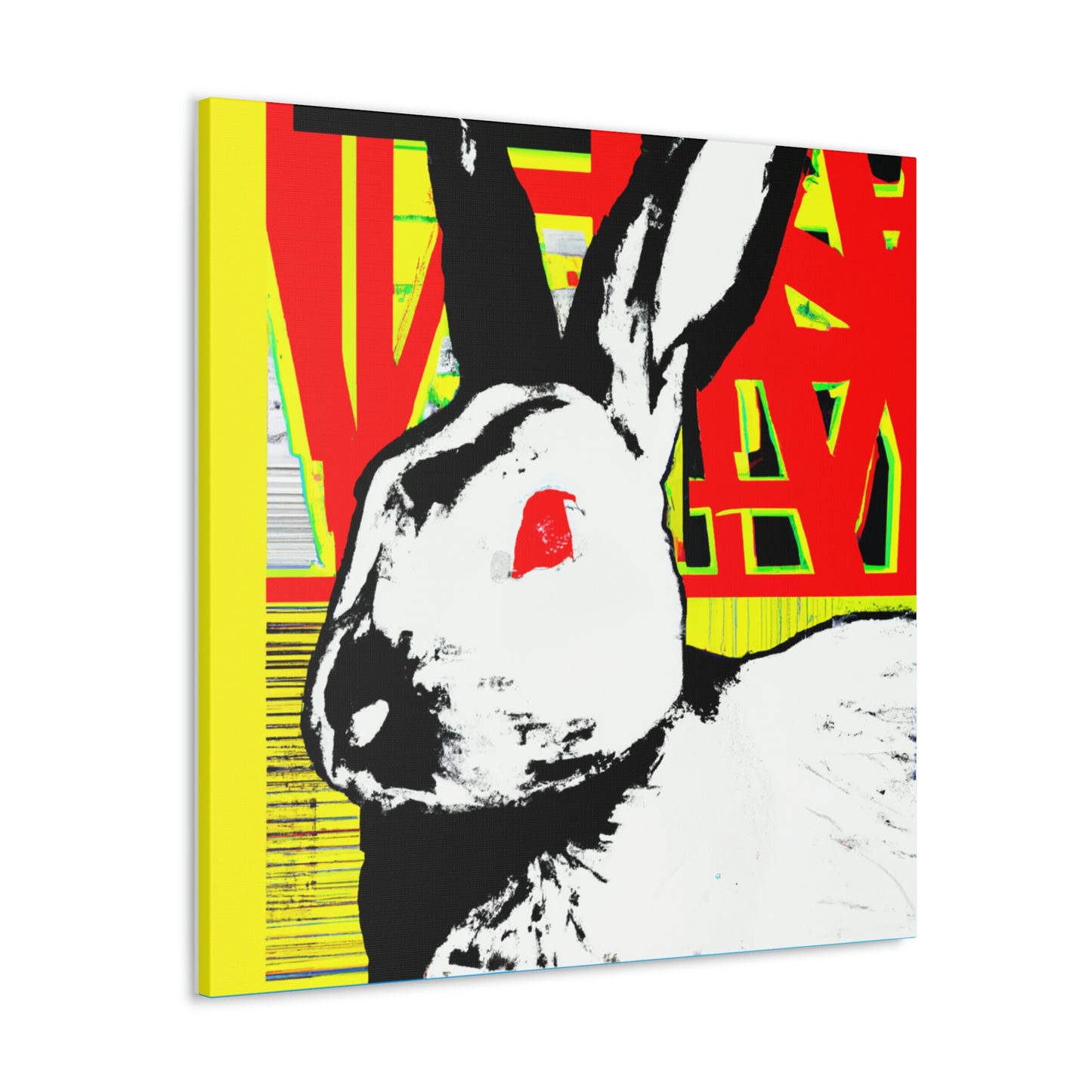 Rabbit in Moonlight Glow. - Canvas