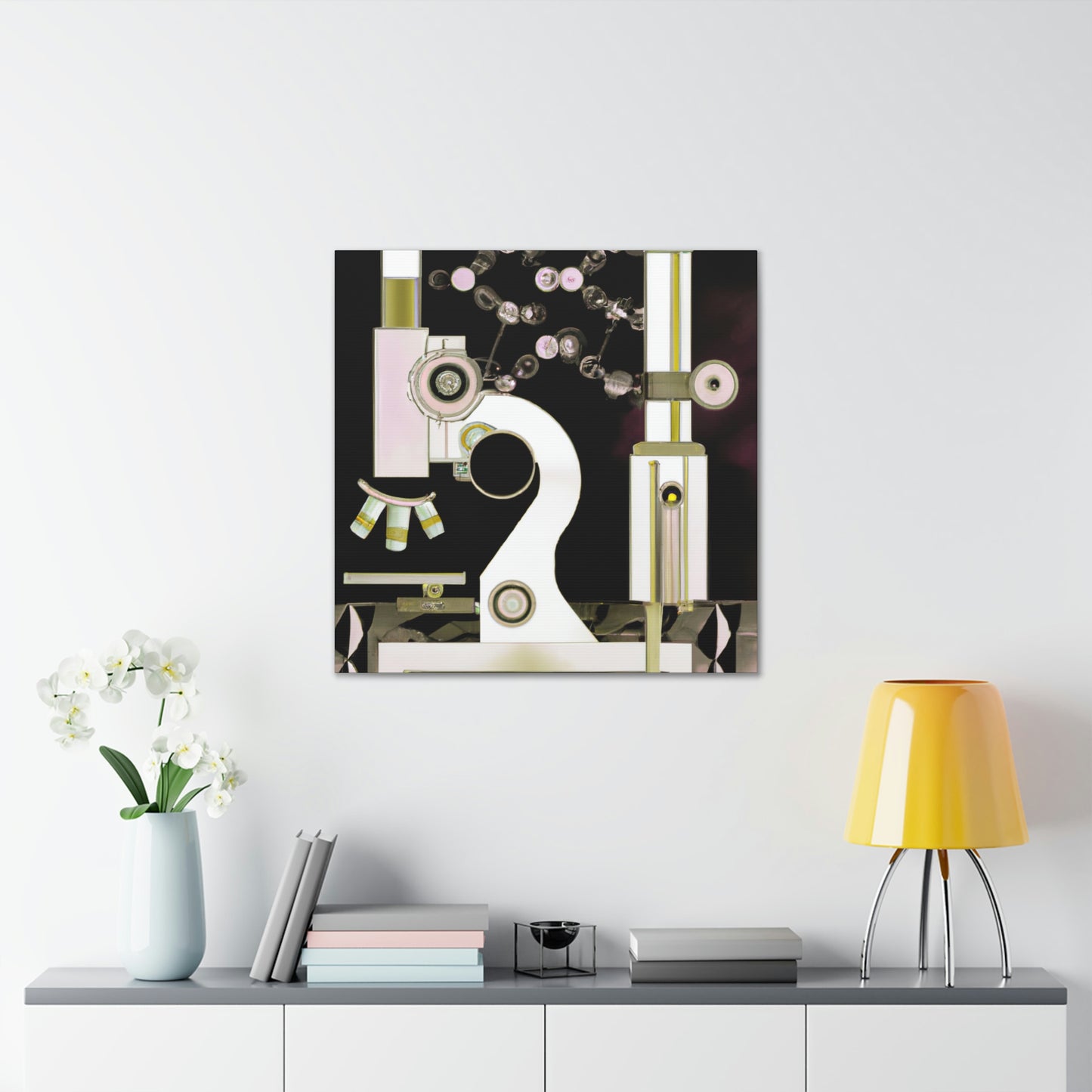 "Microscope Mastery Deco" - Canvas