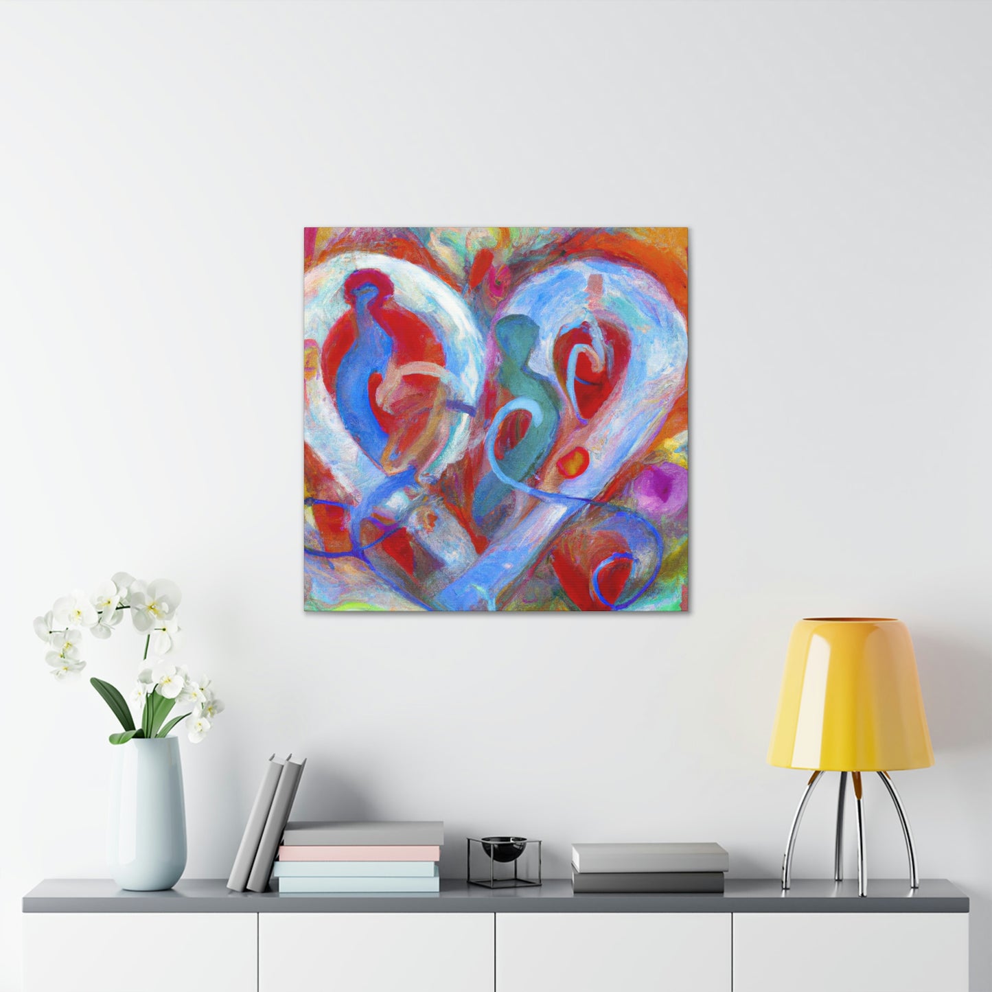 Twined Love Hearts - Canvas