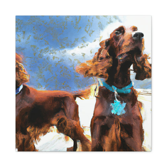 "Dreaming Irish Setter" - Canvas