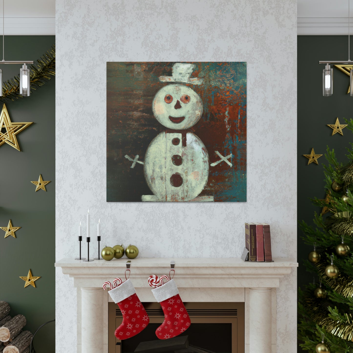 "Snowman in Expressionism" - Canvas