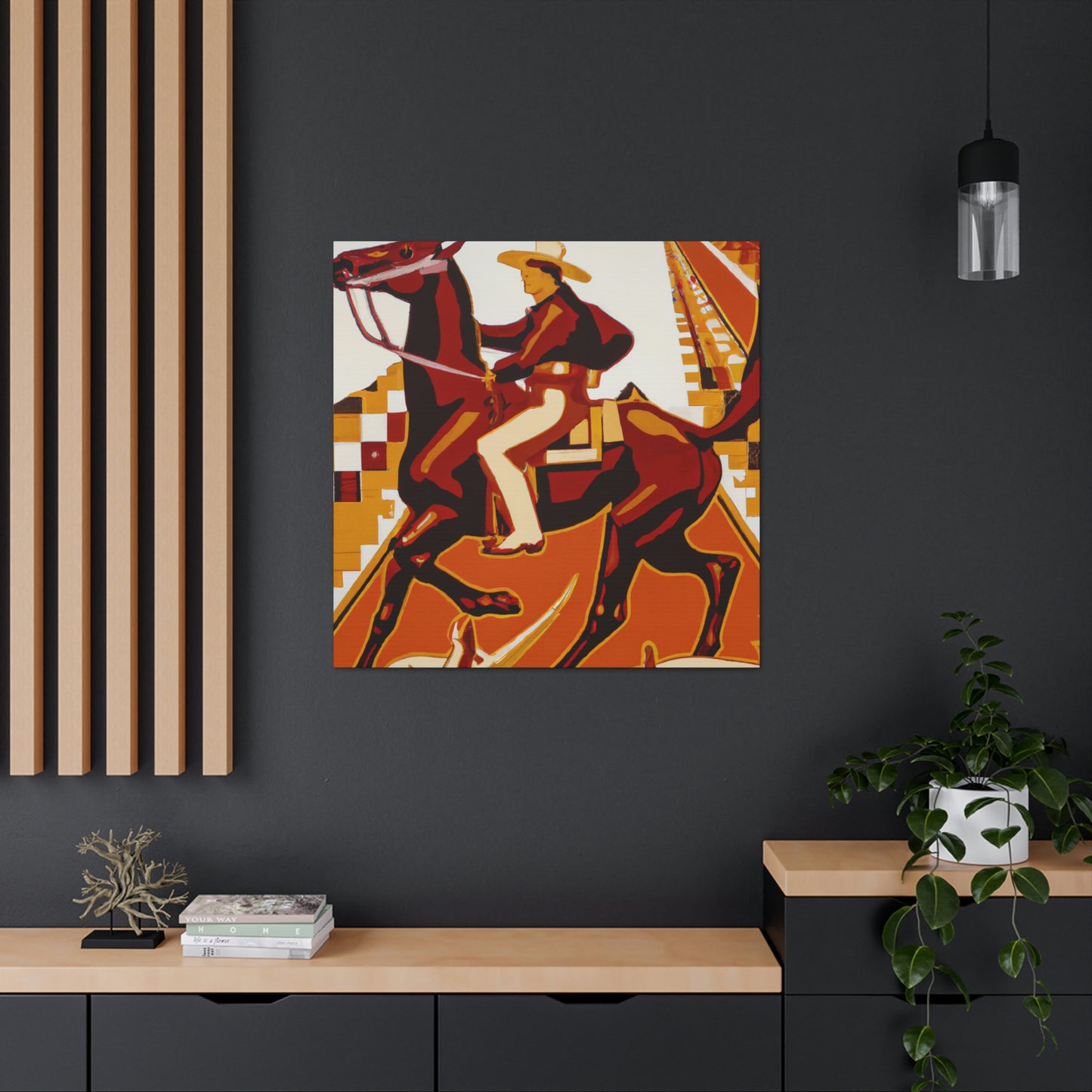 "Cowboy's Saddle Sparkles" - Canvas