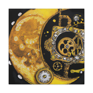 "Moonlit Clockwork Dreamscape" - Canvas