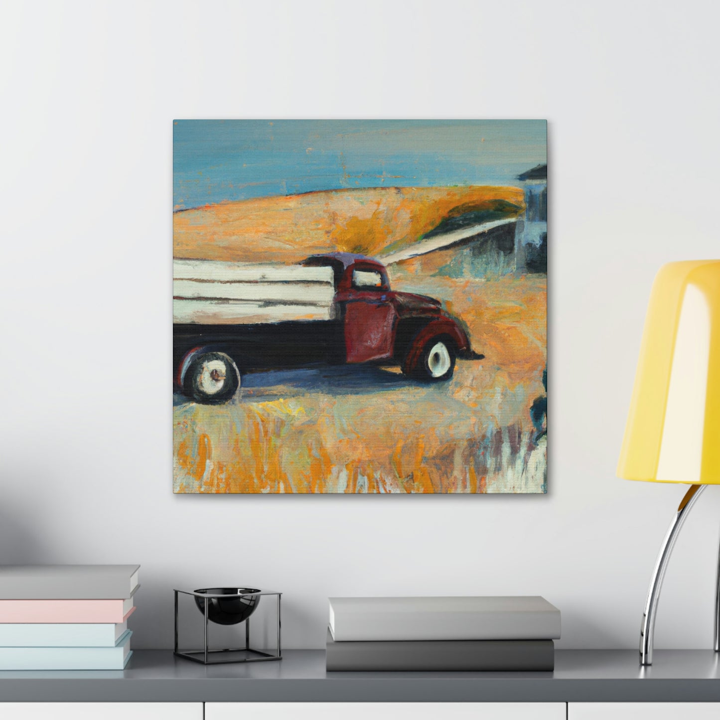 Old Pickup Truck Sunset - Canvas