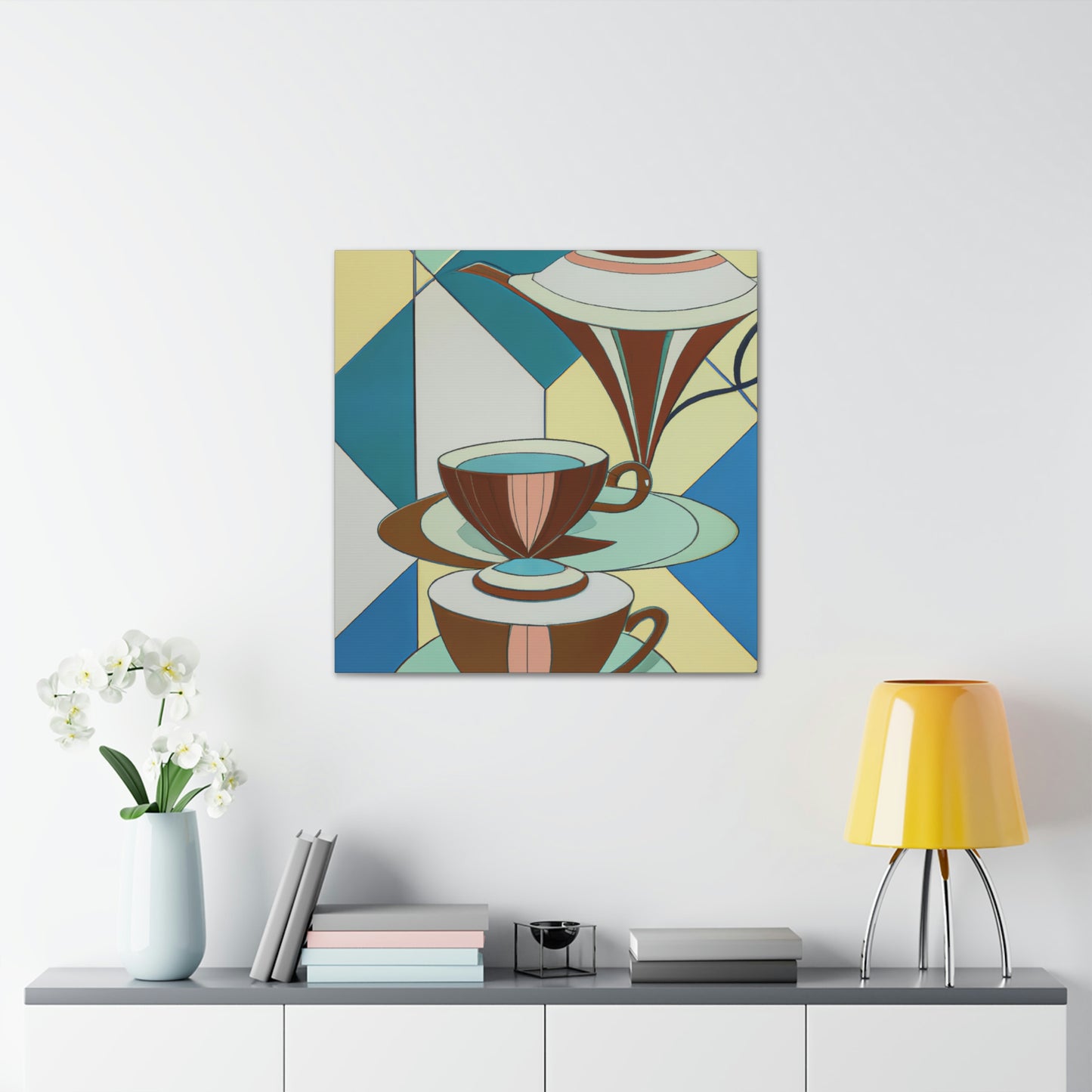 "Brewing Art Deco Tea" - Canvas