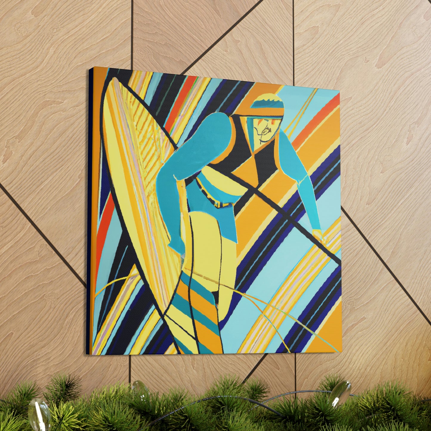 "Surfing Deco Dream" - Canvas