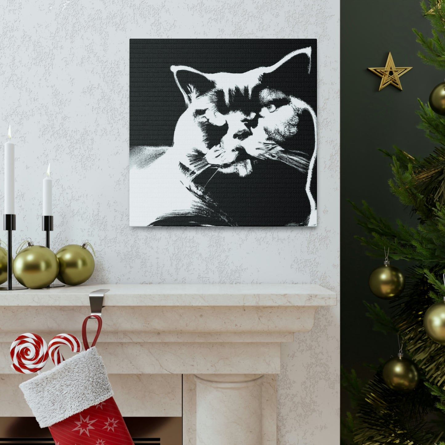 "Pop Britannia Cat Portrait" - Canvas