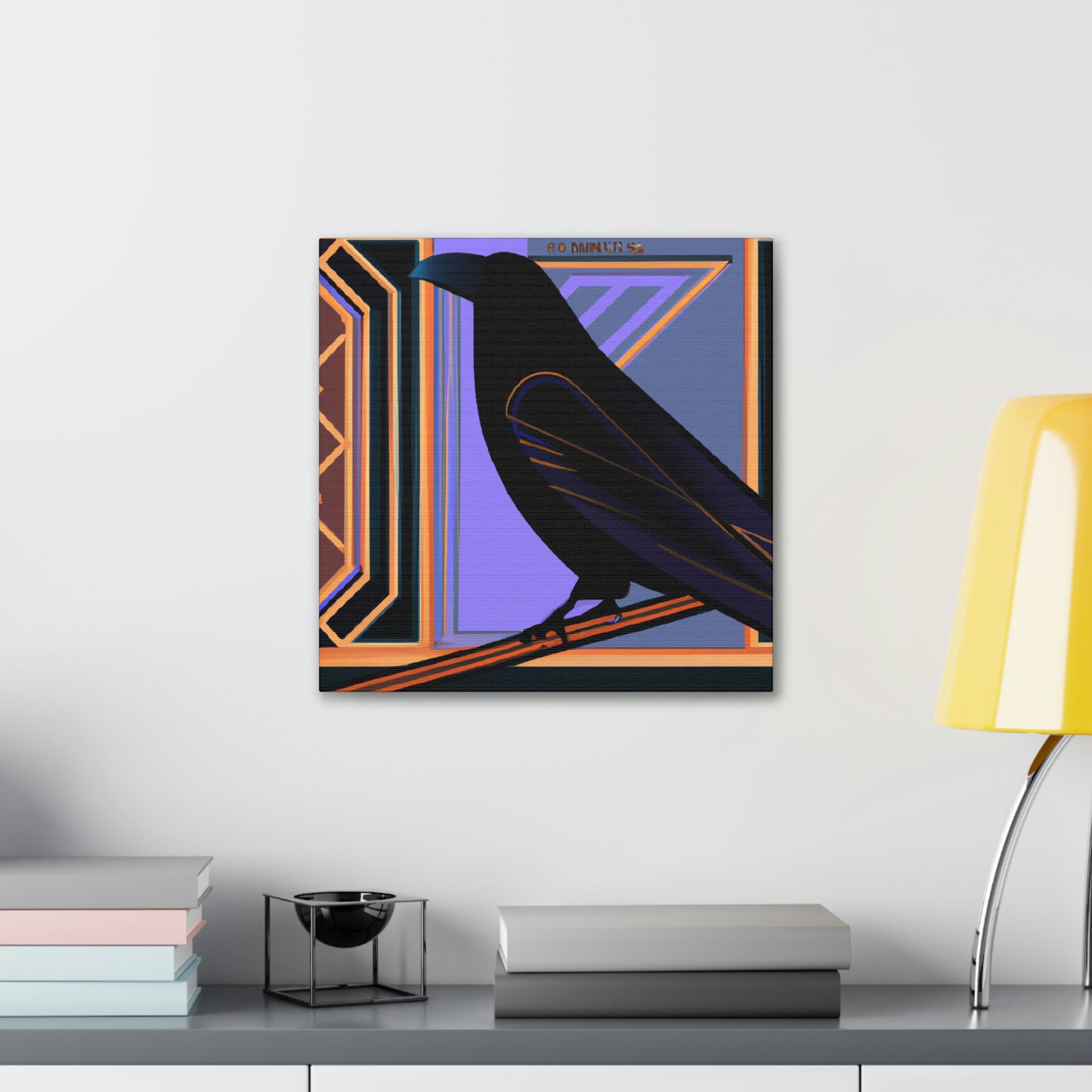 "Crow Over Art Deco." - Canvas