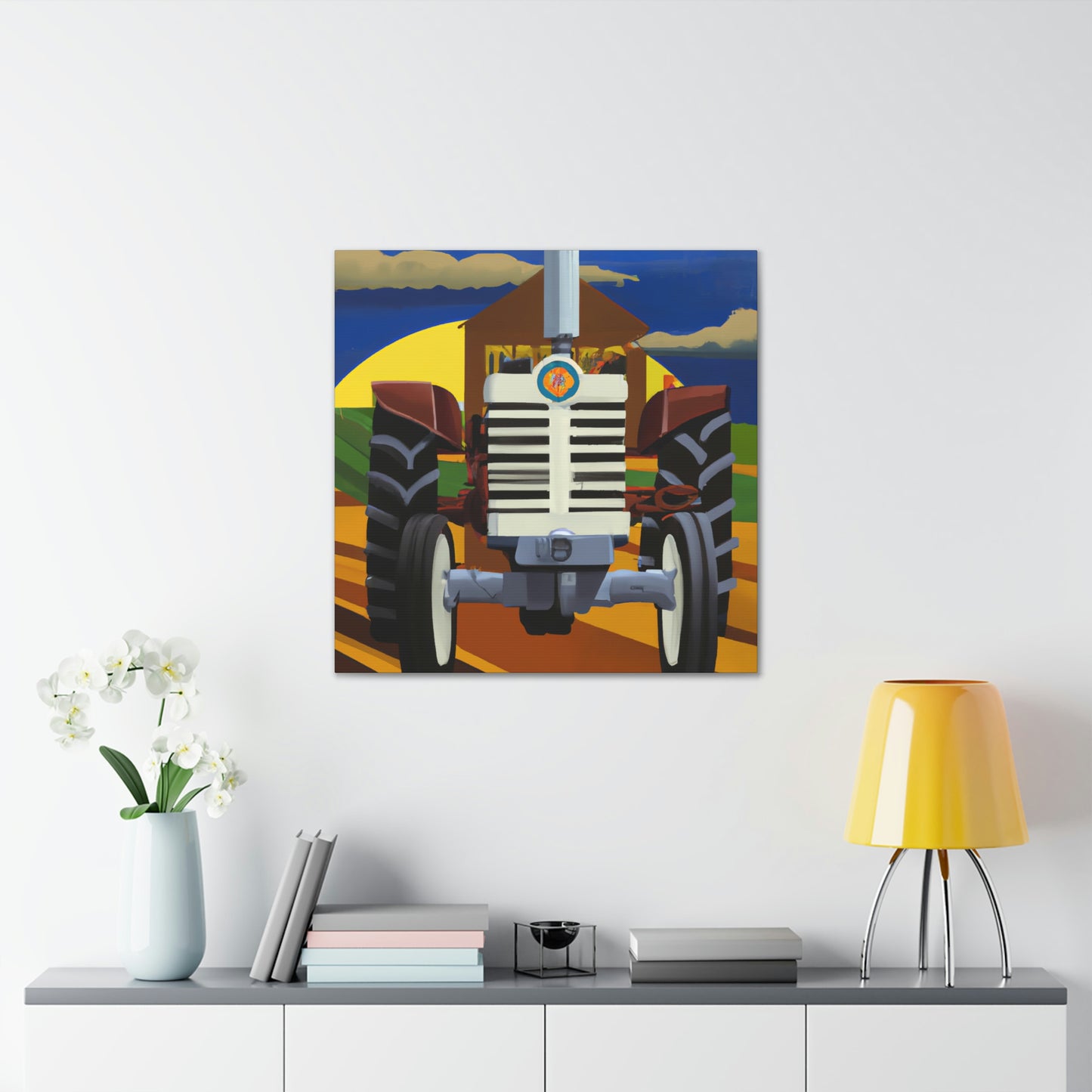 Tractor in Art Deco - Canvas