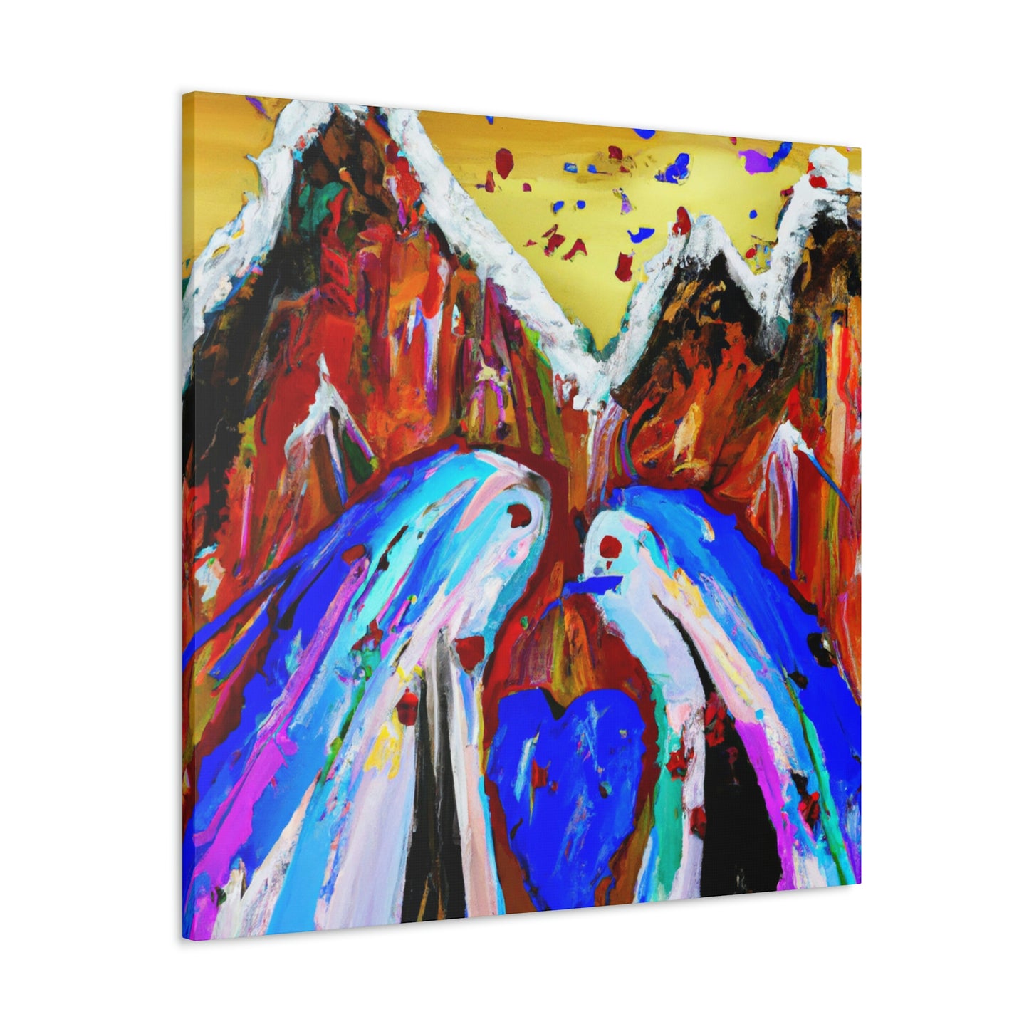 Love and Mountains Together - Canvas