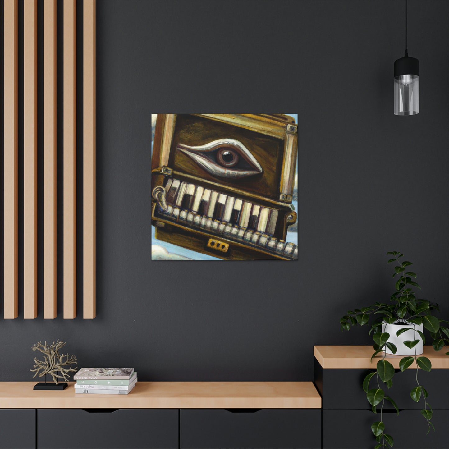 "Harmonica's Surreal Melody" - Canvas