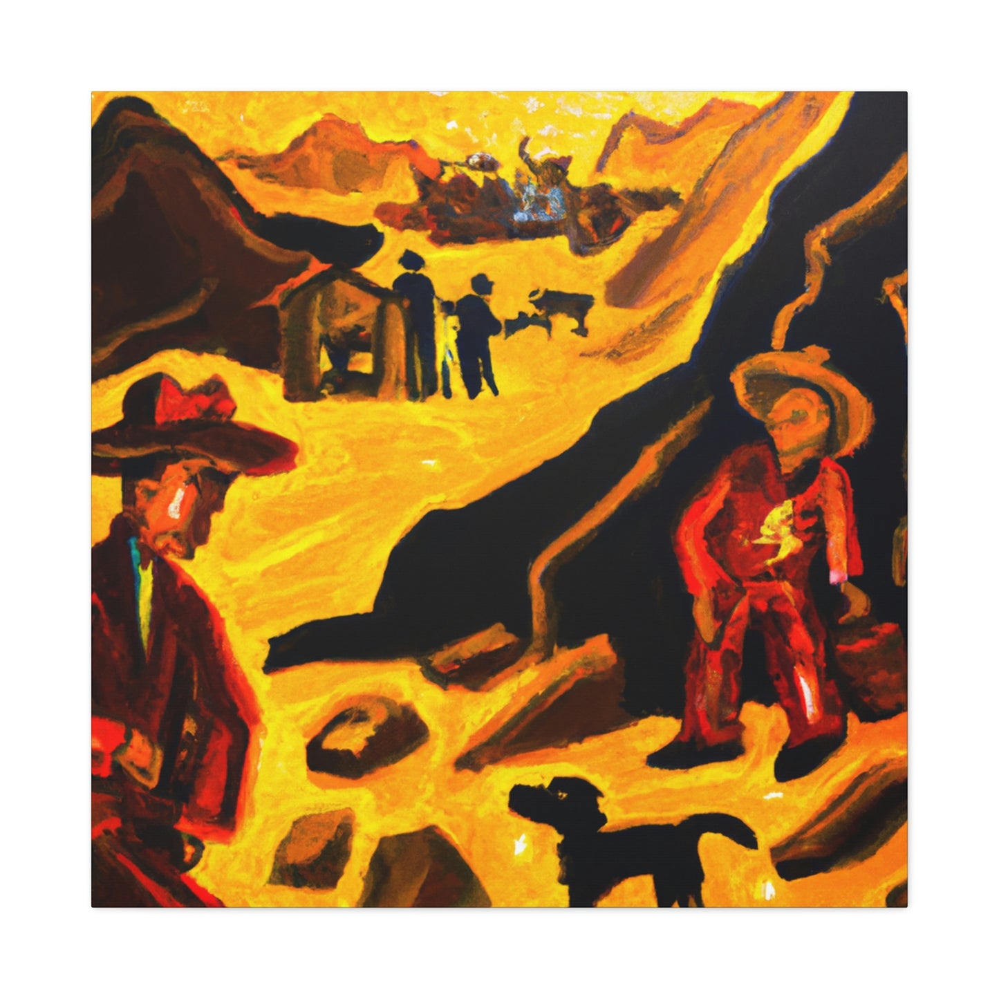 Gold Mine Ablaze - Canvas