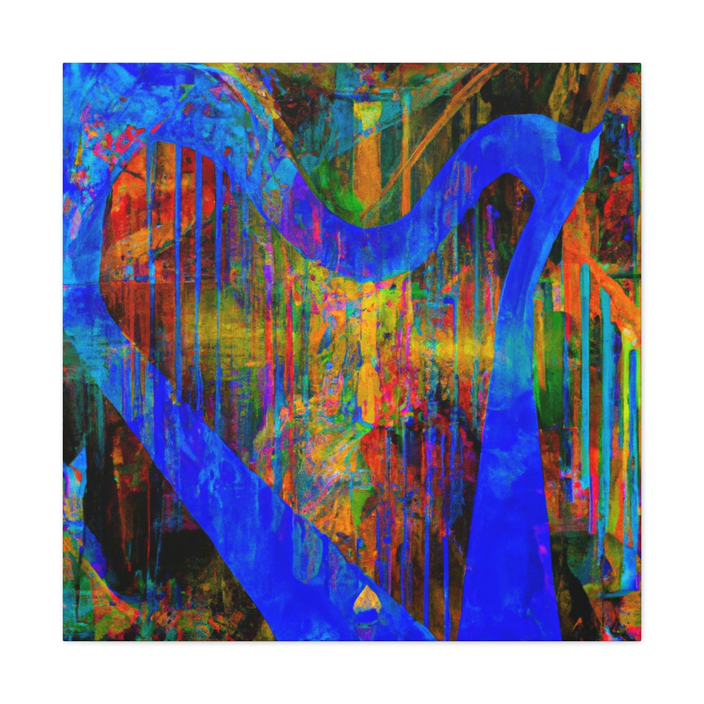 Harp in Expressionism - Canvas