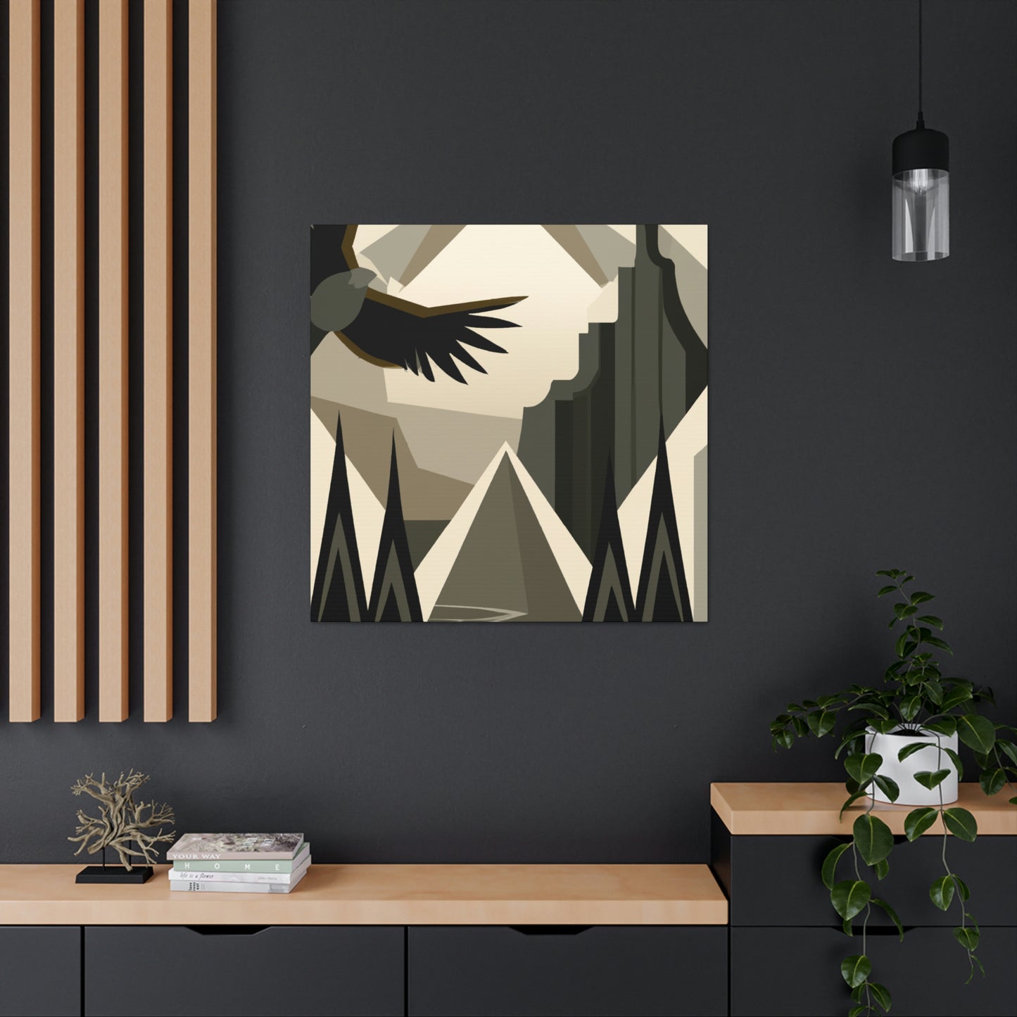 "Condor's Midnight Embrace" - Canvas