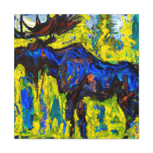 Wild Elk in Motion - Canvas