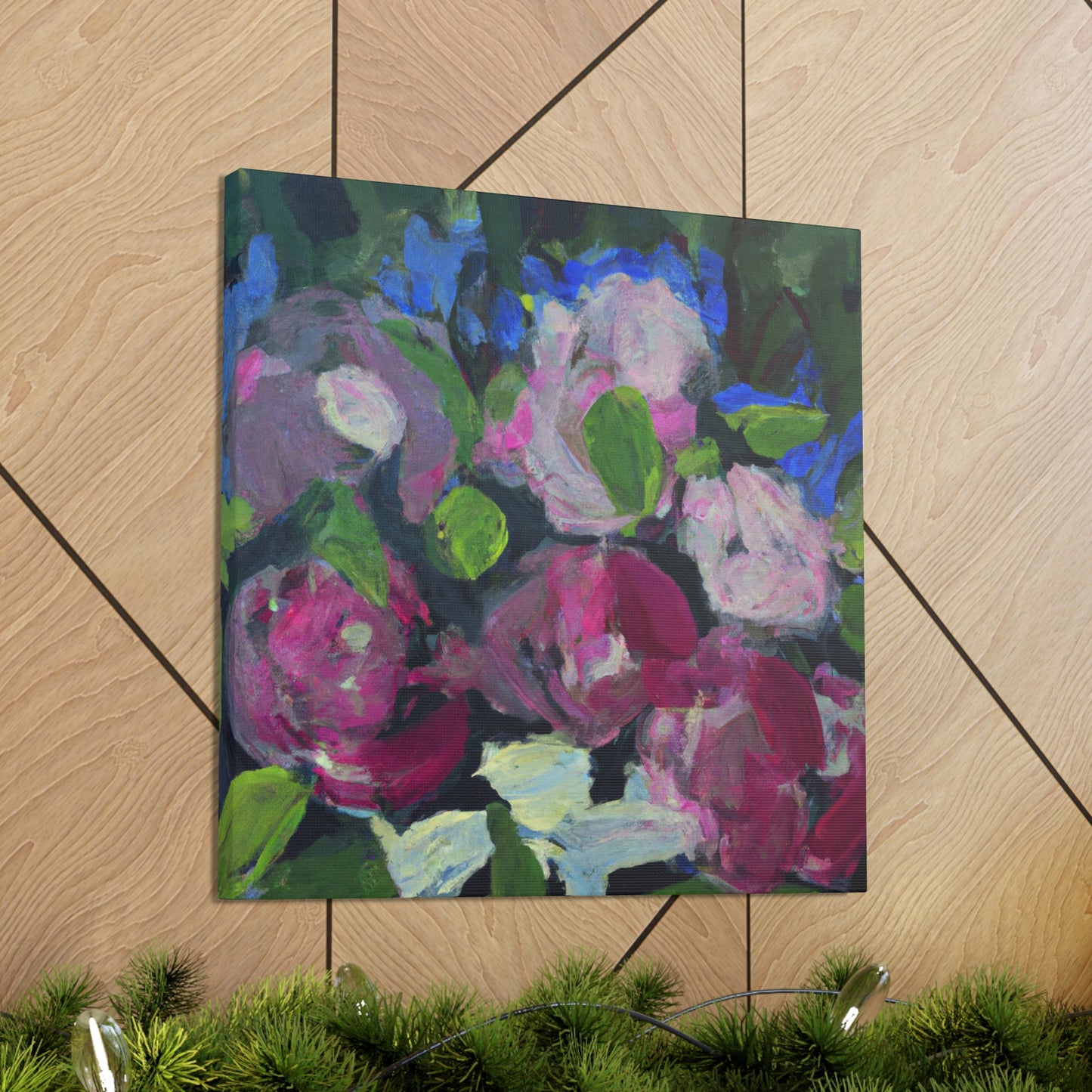 Peony in Bloom. - Canvas