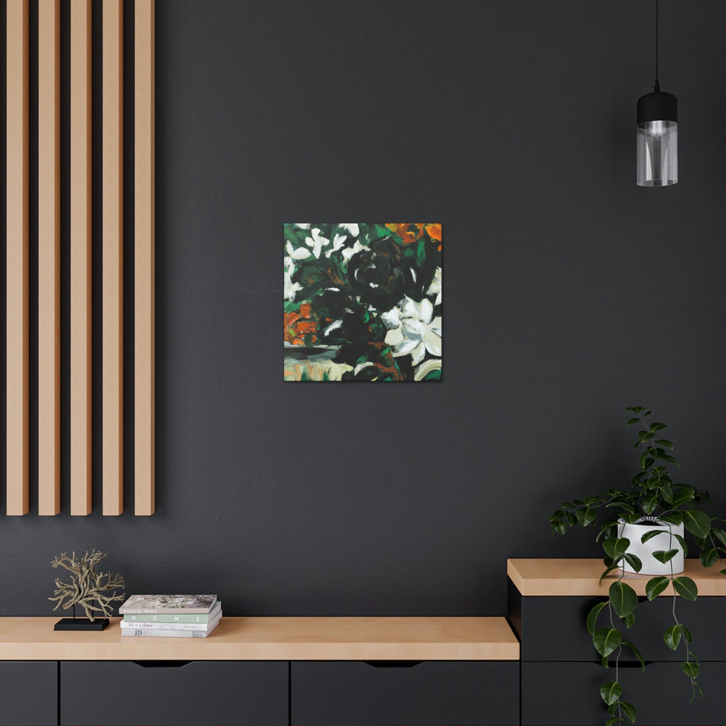 Gardenia's Expressionist Bloom - Canvas