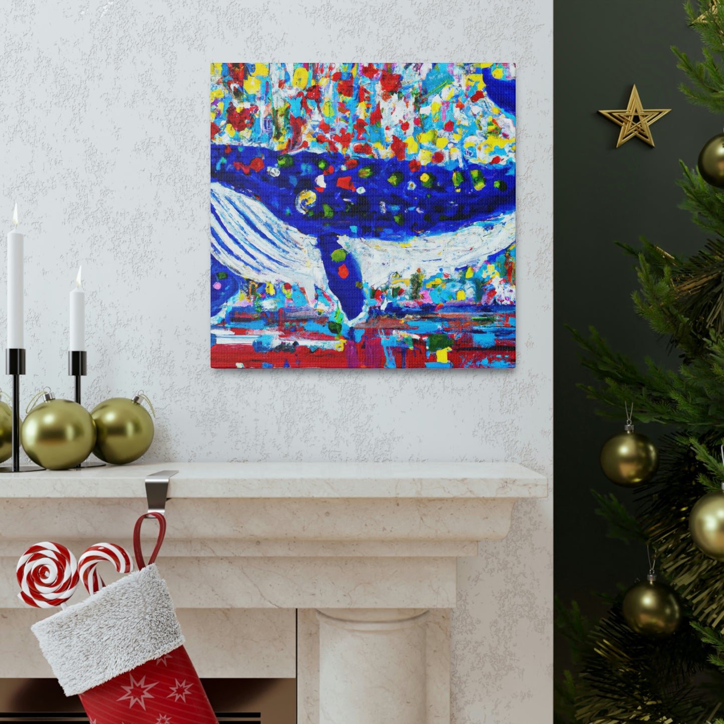 Whale in Motion﻿ - Canvas