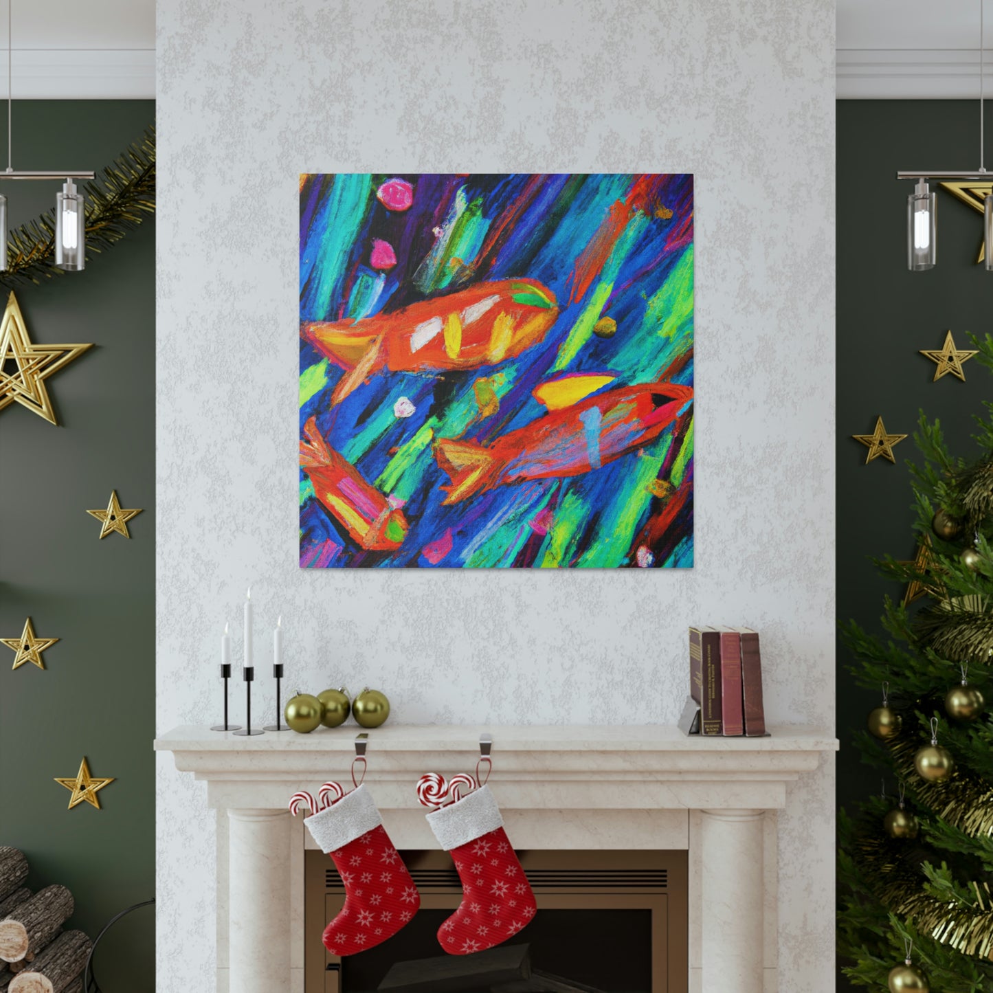 "Neon Tetra Glowing Bright" - Canvas