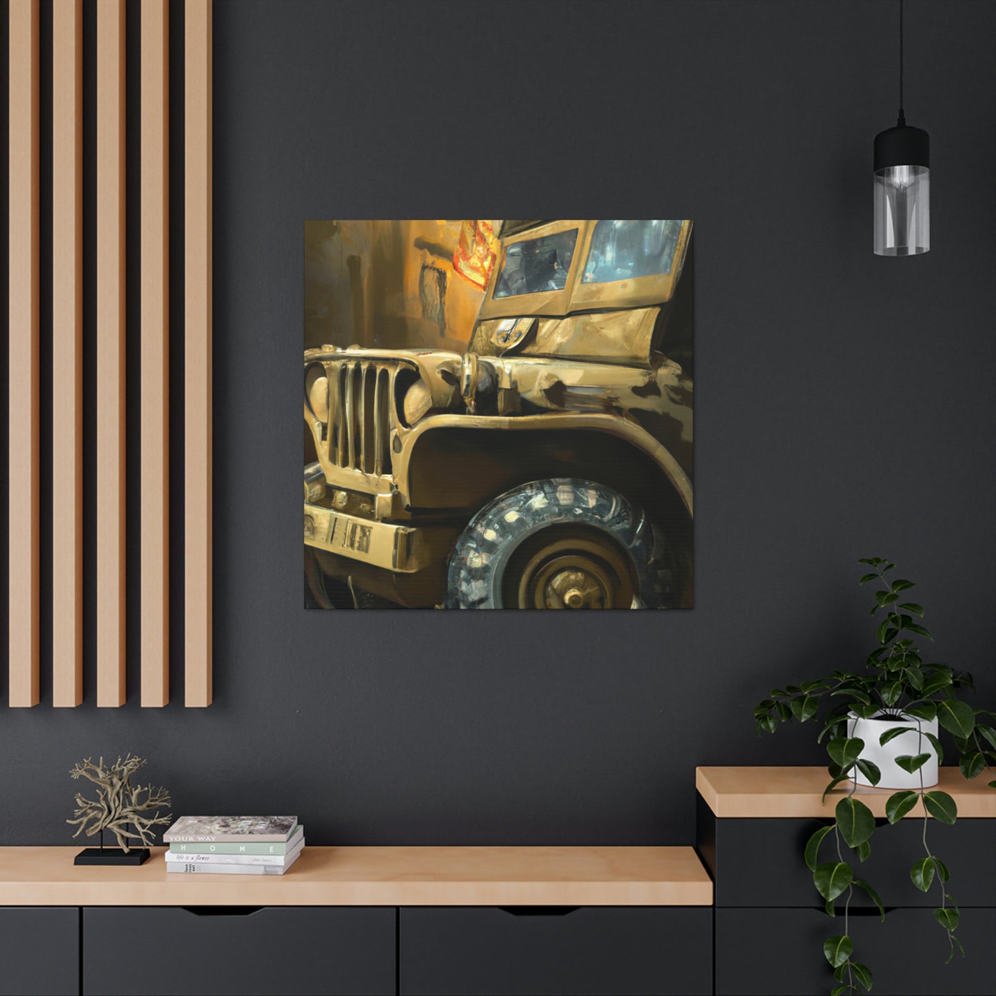 "Jeep in Morning Light" - Canvas