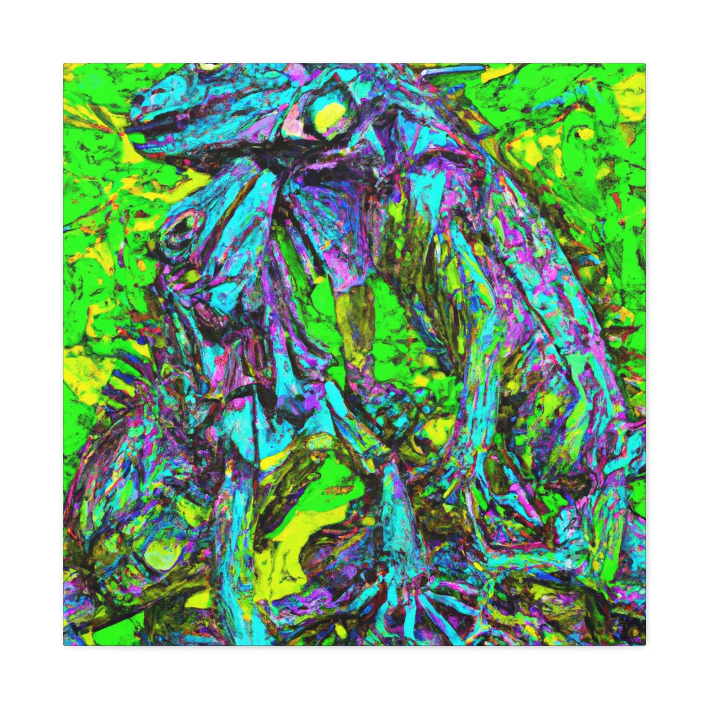 "Iguanas in Abstract". - Canvas