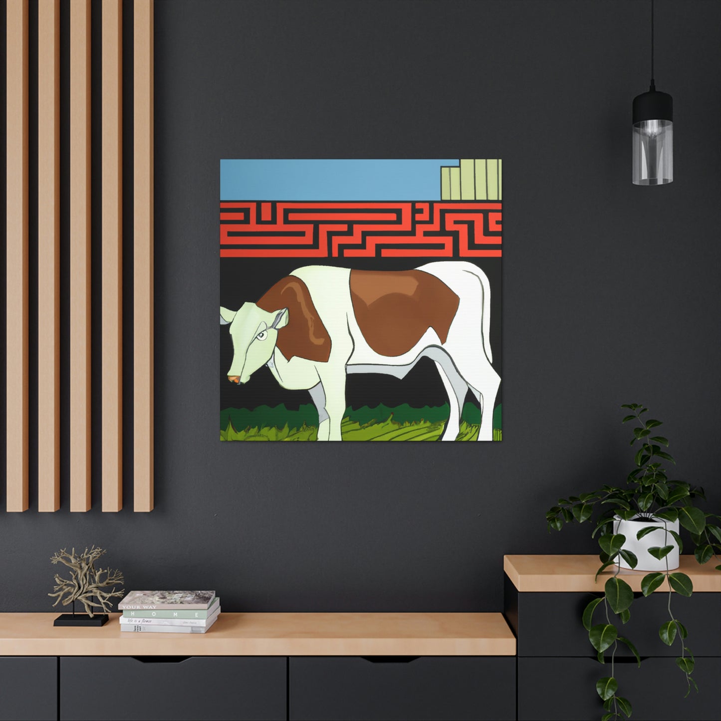 Calves in Art Deco - Canvas