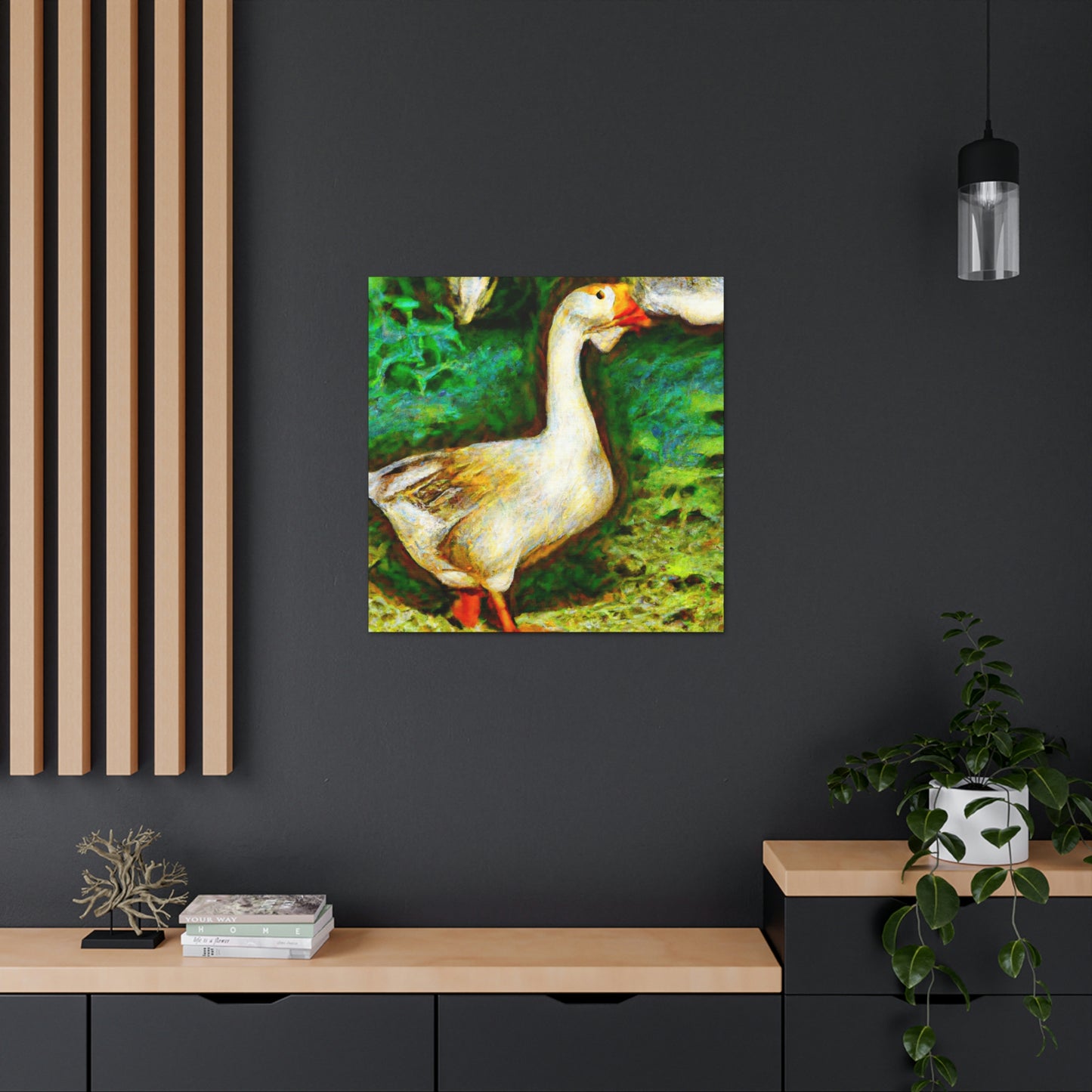 "Goose in Flight Impression" - Canvas