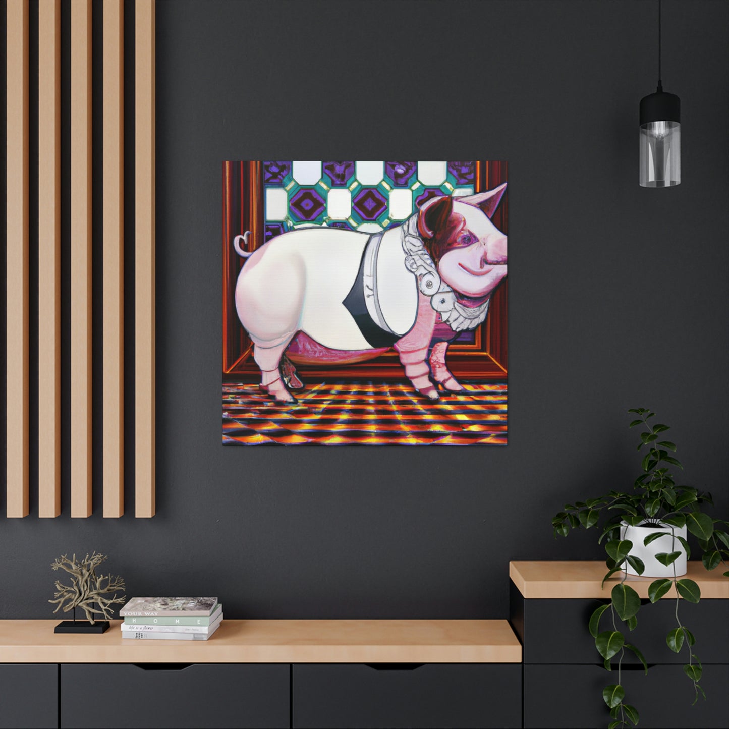 "Piggy Power Dance!" - Canvas