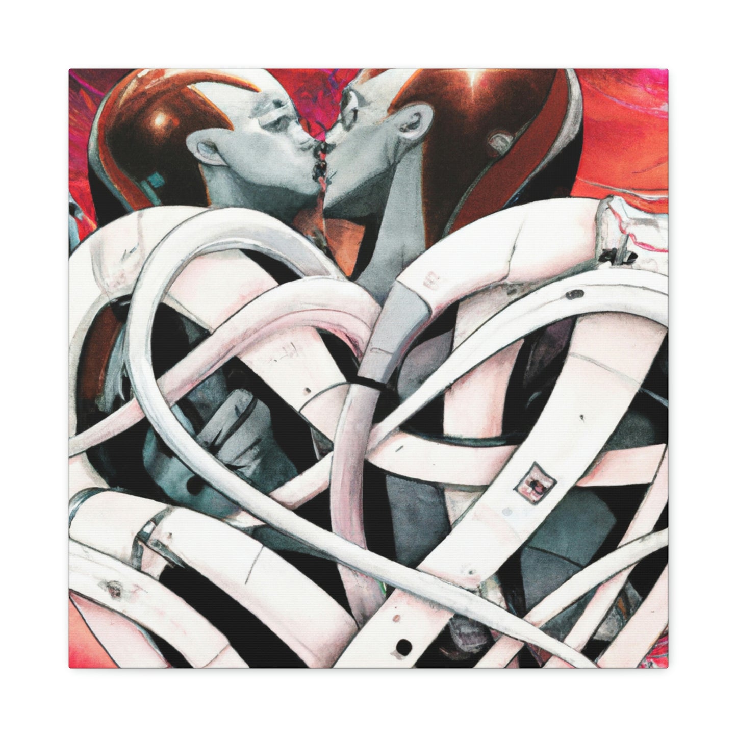 Intertwined Heart Bouquet - Canvas