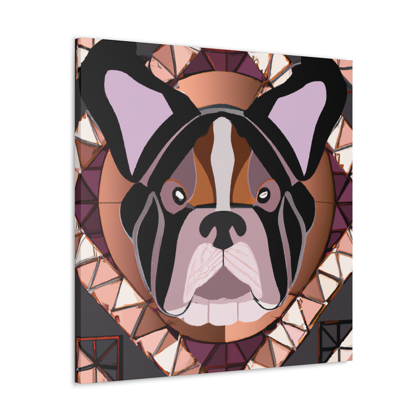 "Bulldog in Art Deco" - Canvas