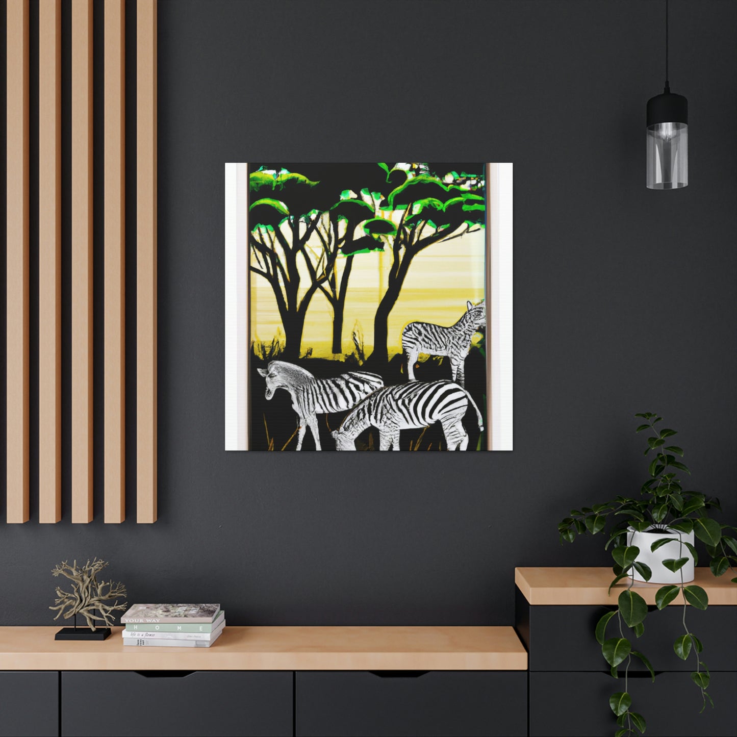 "Zebra's Midnight Jubilee" - Canvas