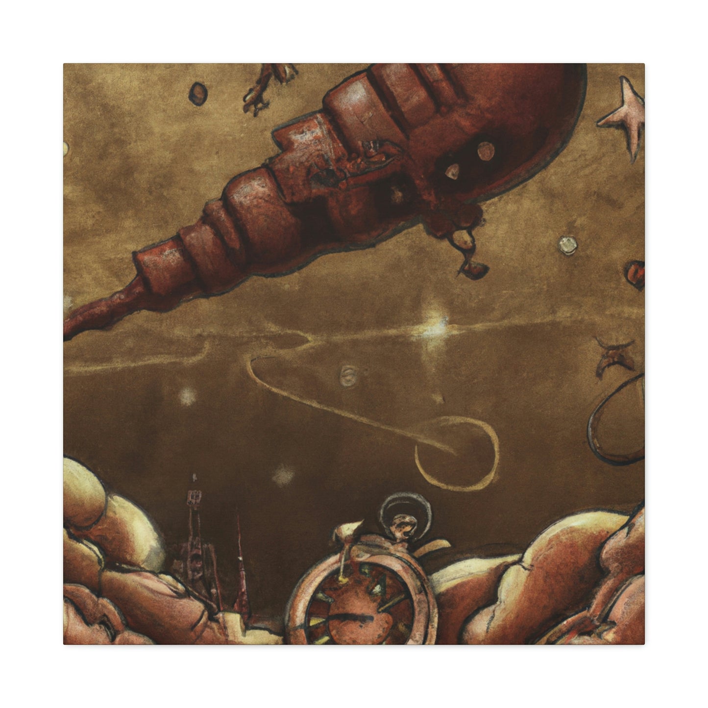 Meteor in Steampunk - Canvas