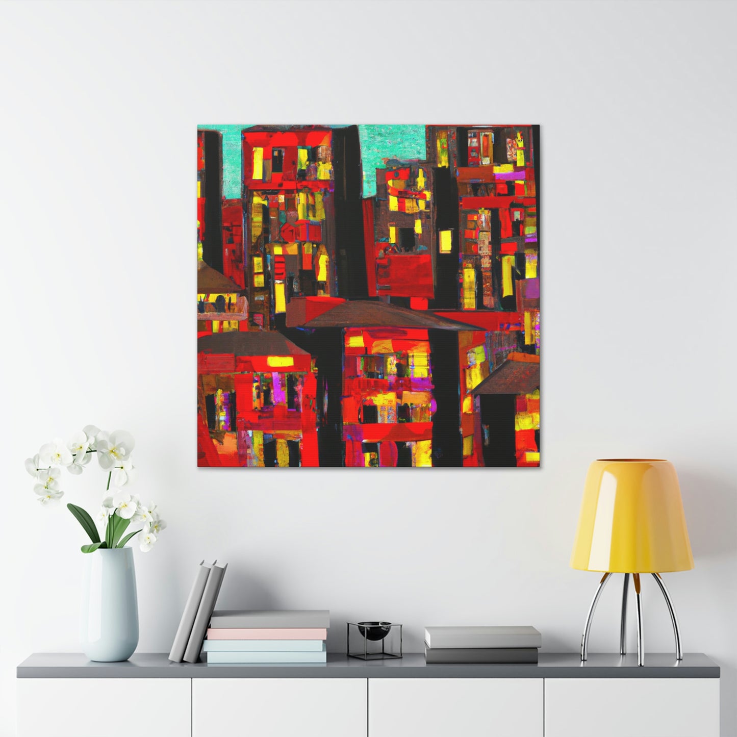 "Minimalist Expressionist Scene" - Canvas