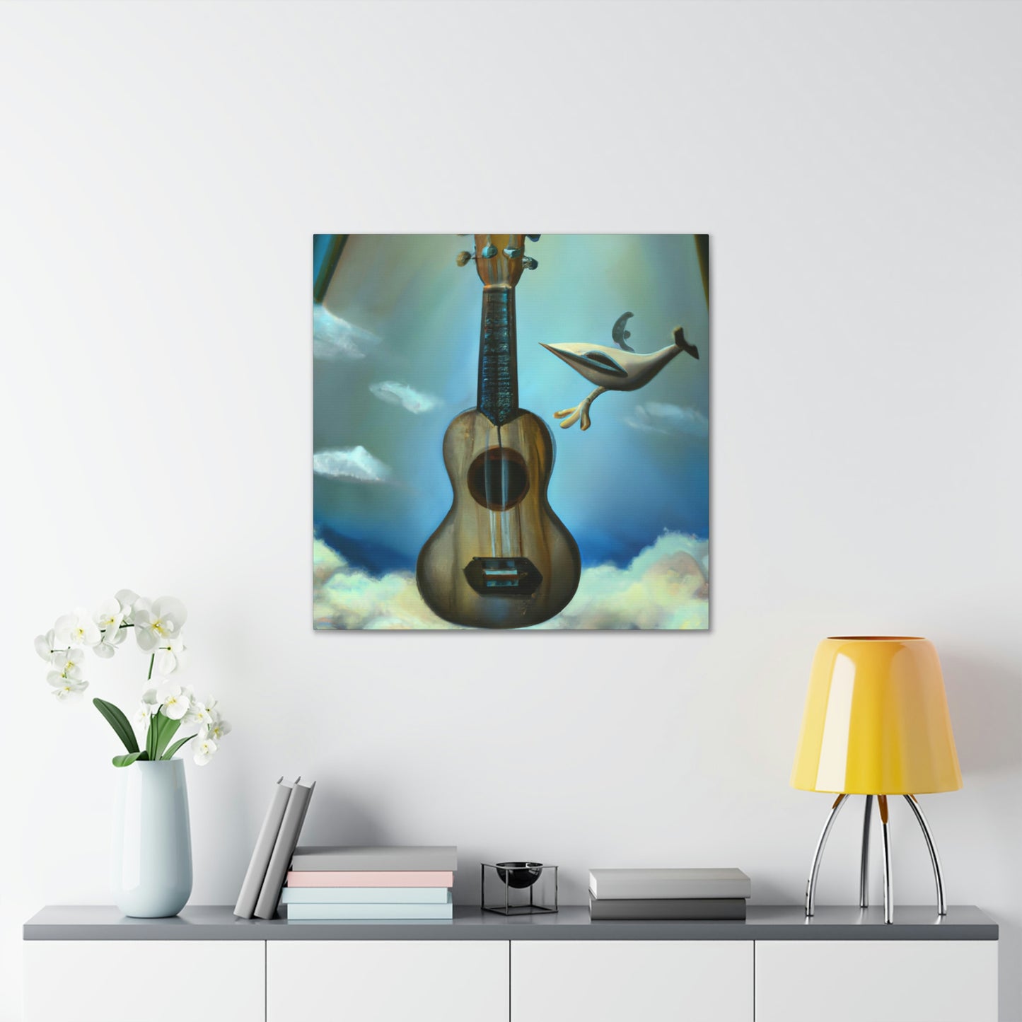 Ukelele Under Moonlight - Canvas