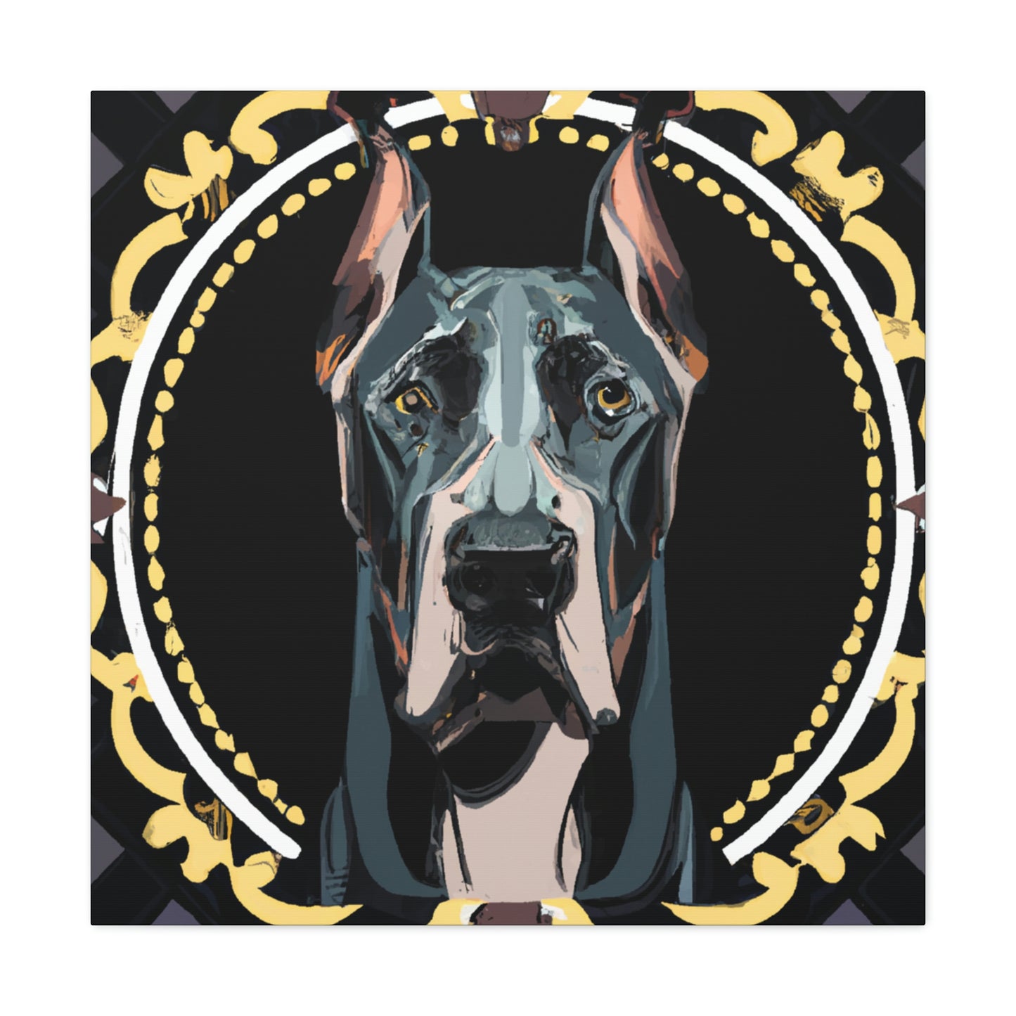 “Gilded Great Dane” - Canvas