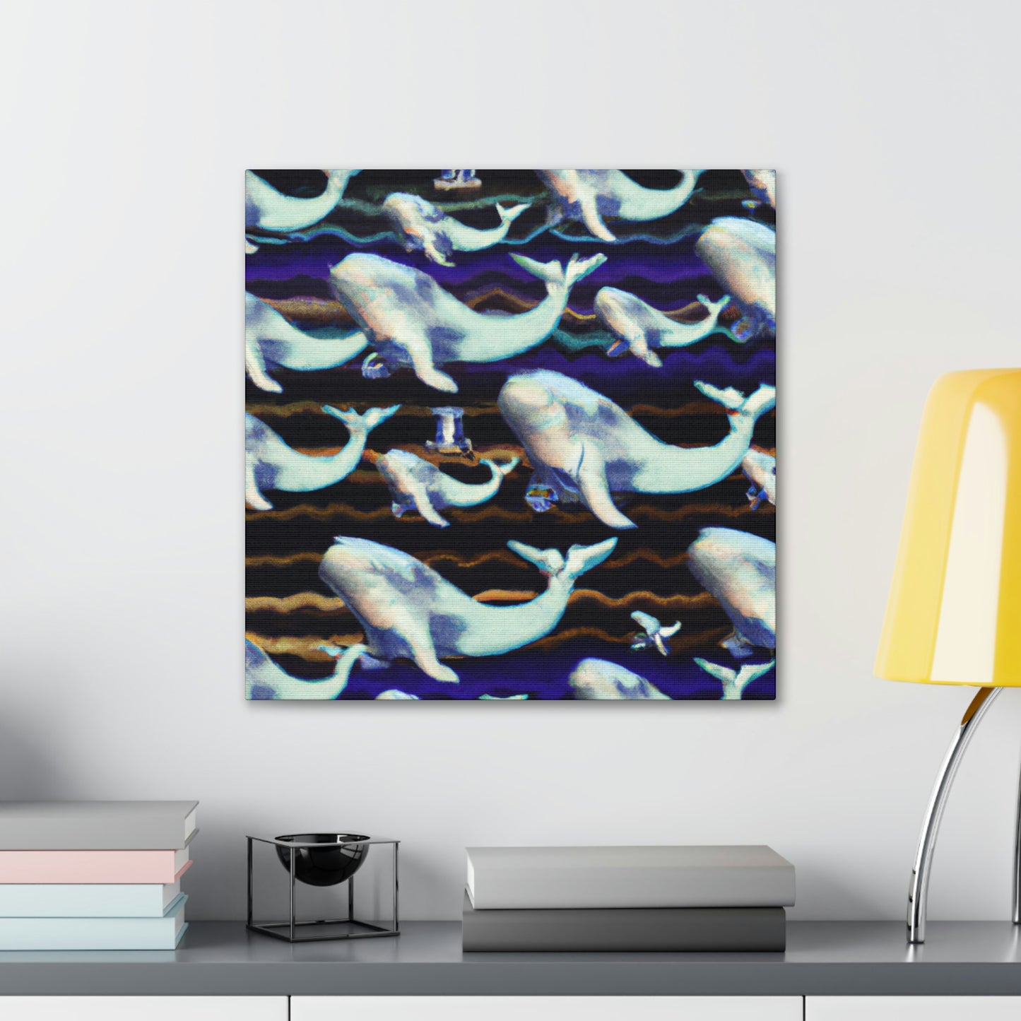 "Whale in the Rapids" - Canvas