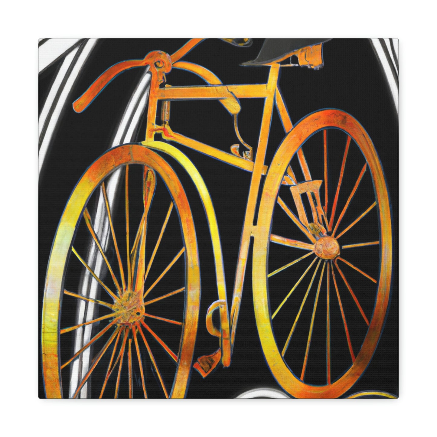 "Wheeling Art Deco Bike" - Canvas