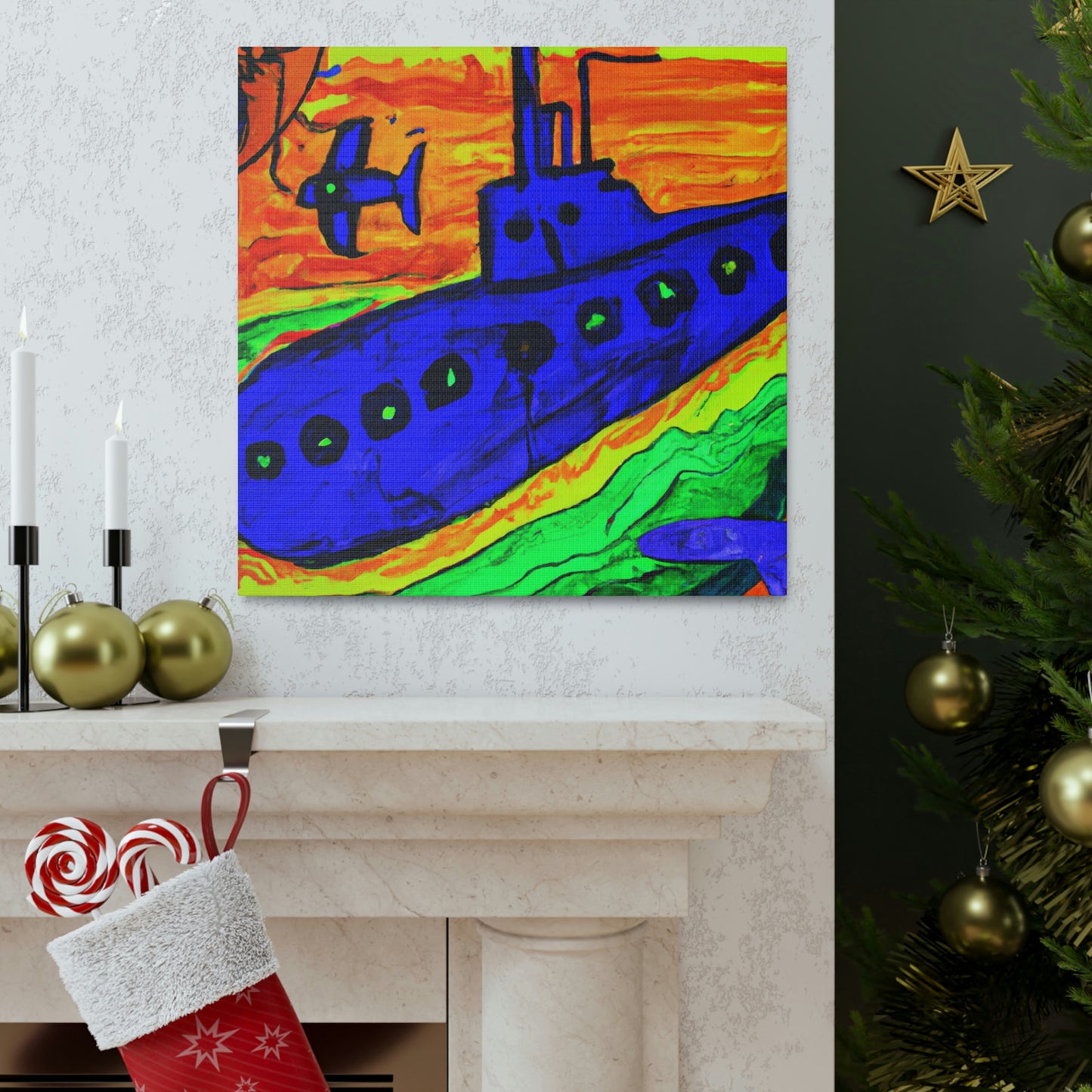 Submarine in Fauve Colors - Canvas