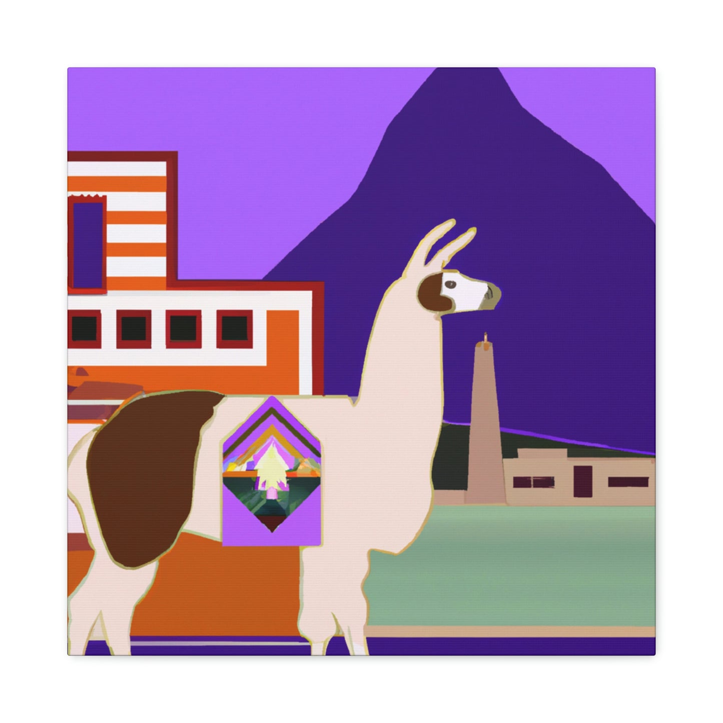 Llama Art Deco Splendor - Canvas