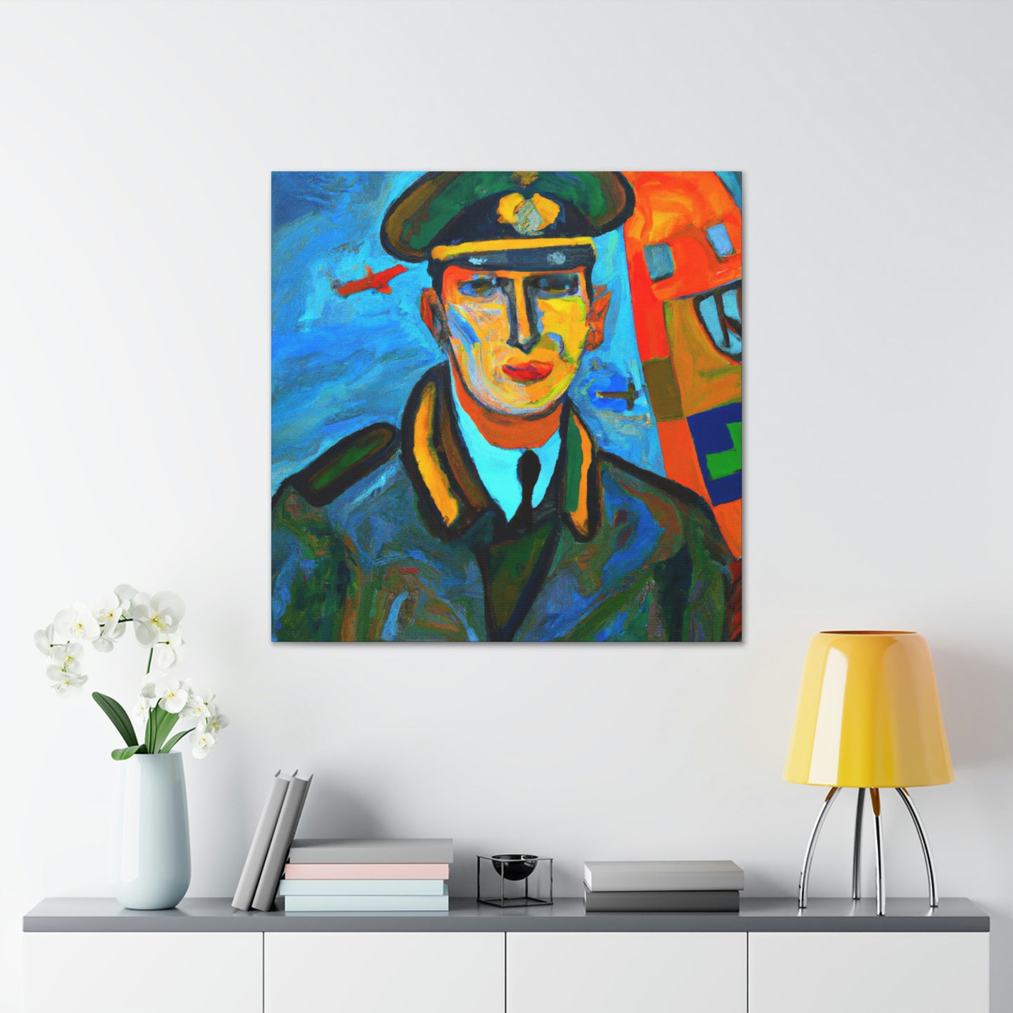 Navy Pilot in Fauve - Canvas