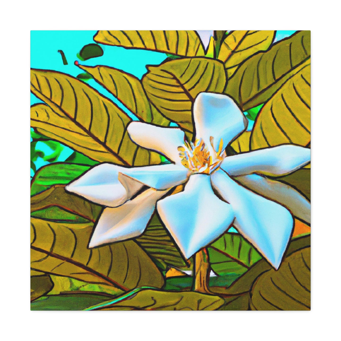 Gardenia Pop Pop Art - Canvas