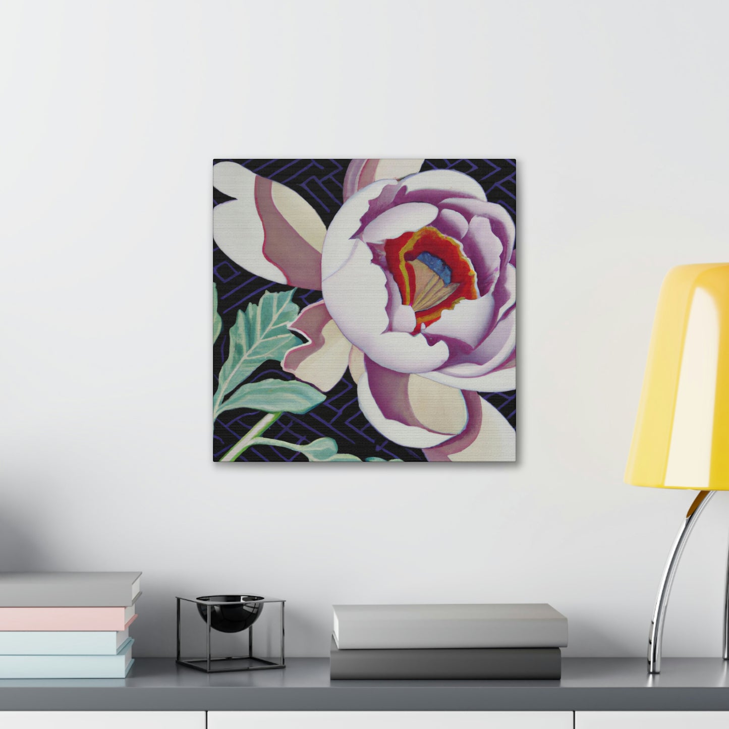 "Peony in Art Deco" - Canvas