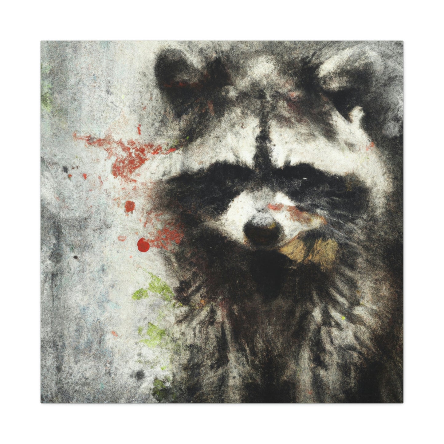 Raccoon in Reflection - Canvas