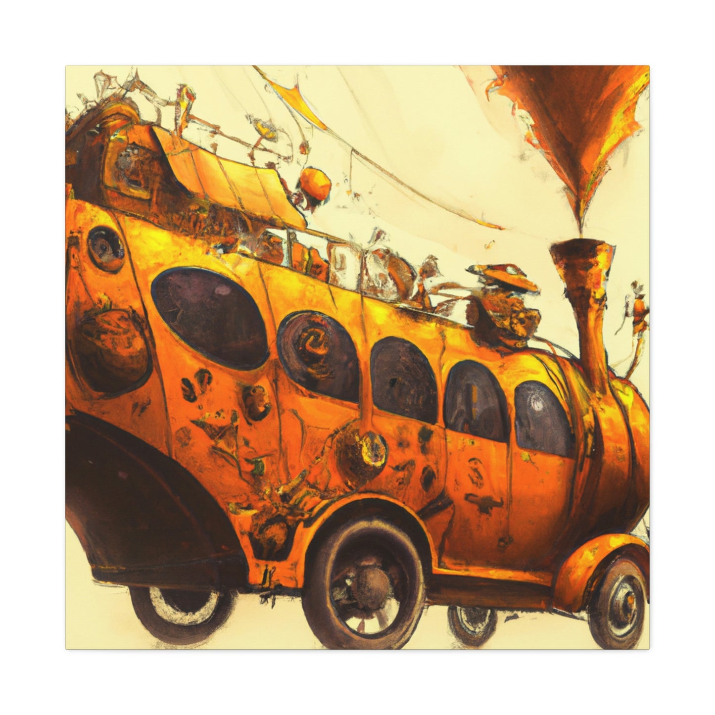 "Steam Bus Grandeur" - Canvas